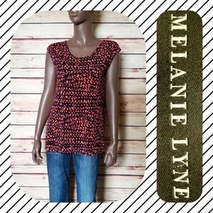 MELANIE LYNE Top in Black/Orange